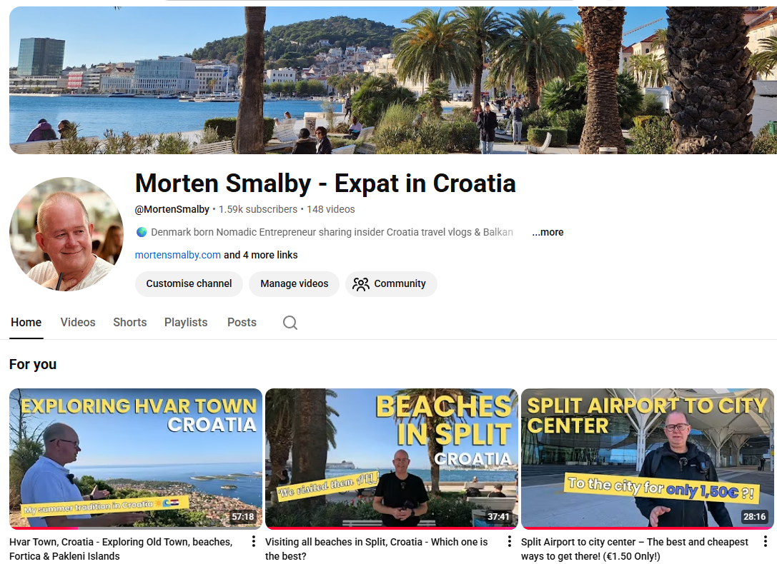 Morten Smalby — Croatia travel videos (YouTube) image 1